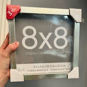 3 Set Metallic Gray Shadowbox